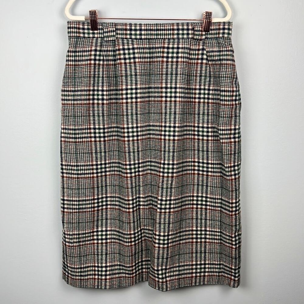Vintage wool plaid skirt
